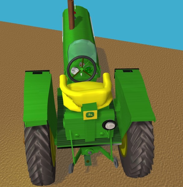 old john farm tractor 3d model - Old John Tractor by inkev1961